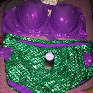 NWT plus size Hot topic little mermaid swimsuit